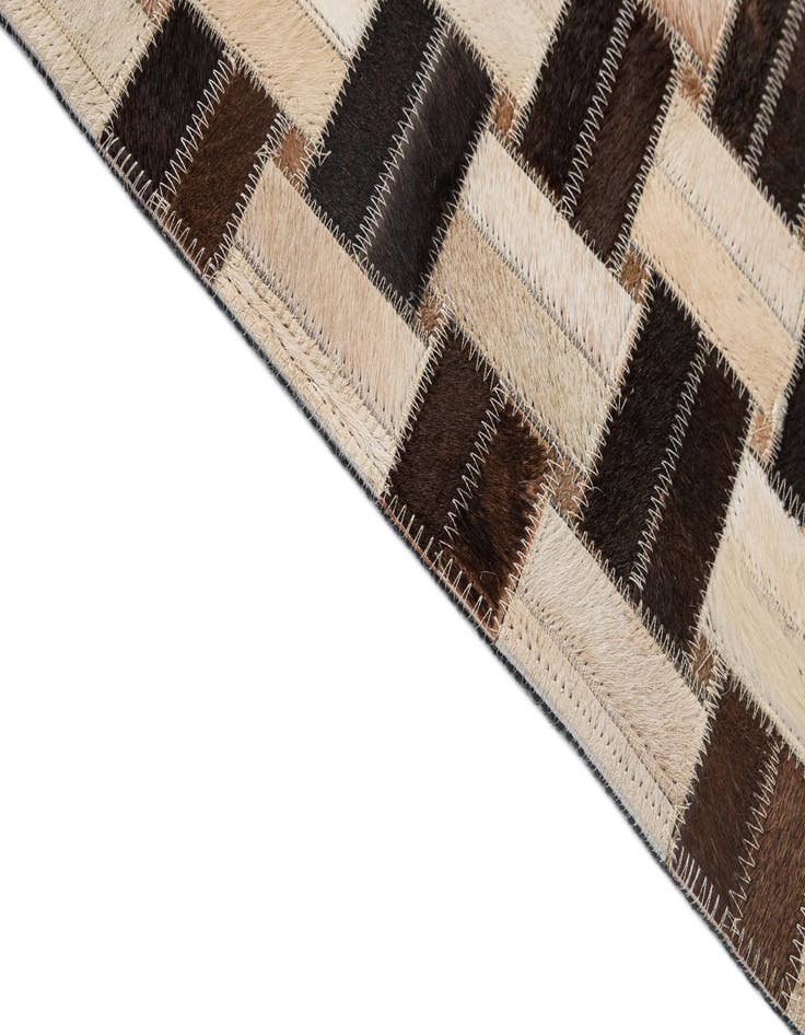 Detail image of  5' x 7' 9 Cowhide - Patchwork Rug
