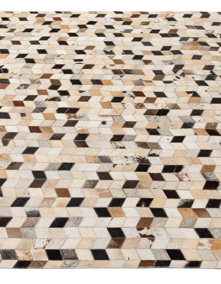 Detail image of  5' x 7' 11 Cowhide - Patchwork Rug