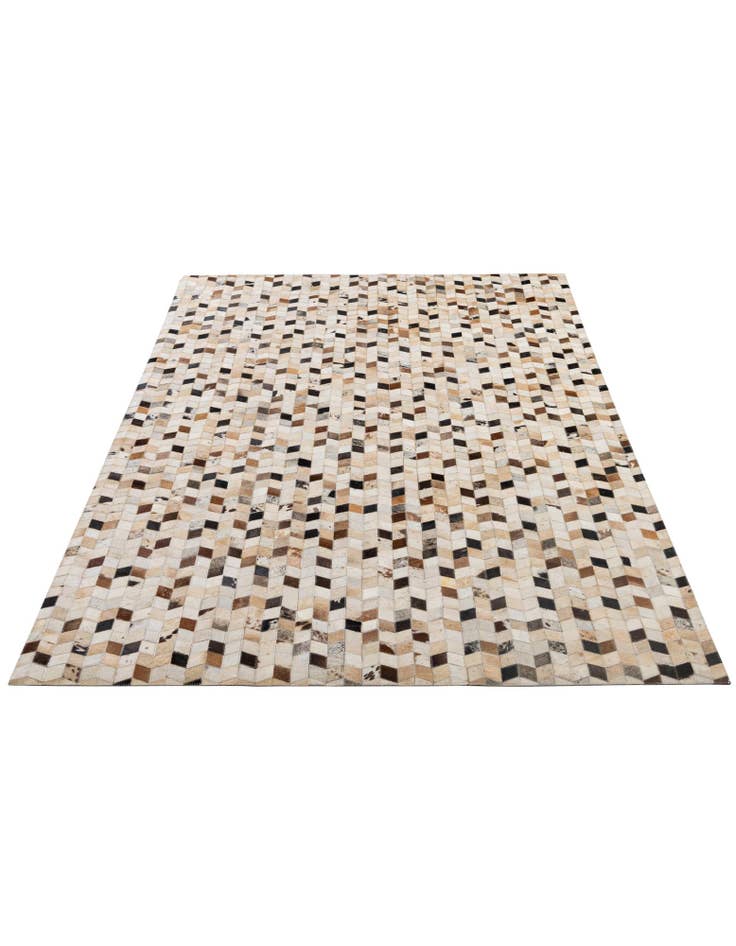 Detail image of  5' 1 x 7' 10 Cowhide - Patchwork Rug