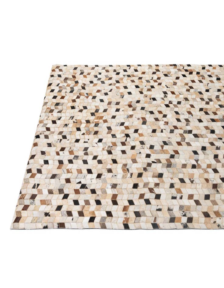 Detail image of  5' 1 x 7' 10 Cowhide - Patchwork Rug