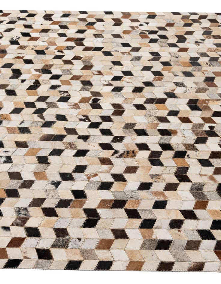 Detail image of  5' x 7' 11 Cowhide - Patchwork Rug