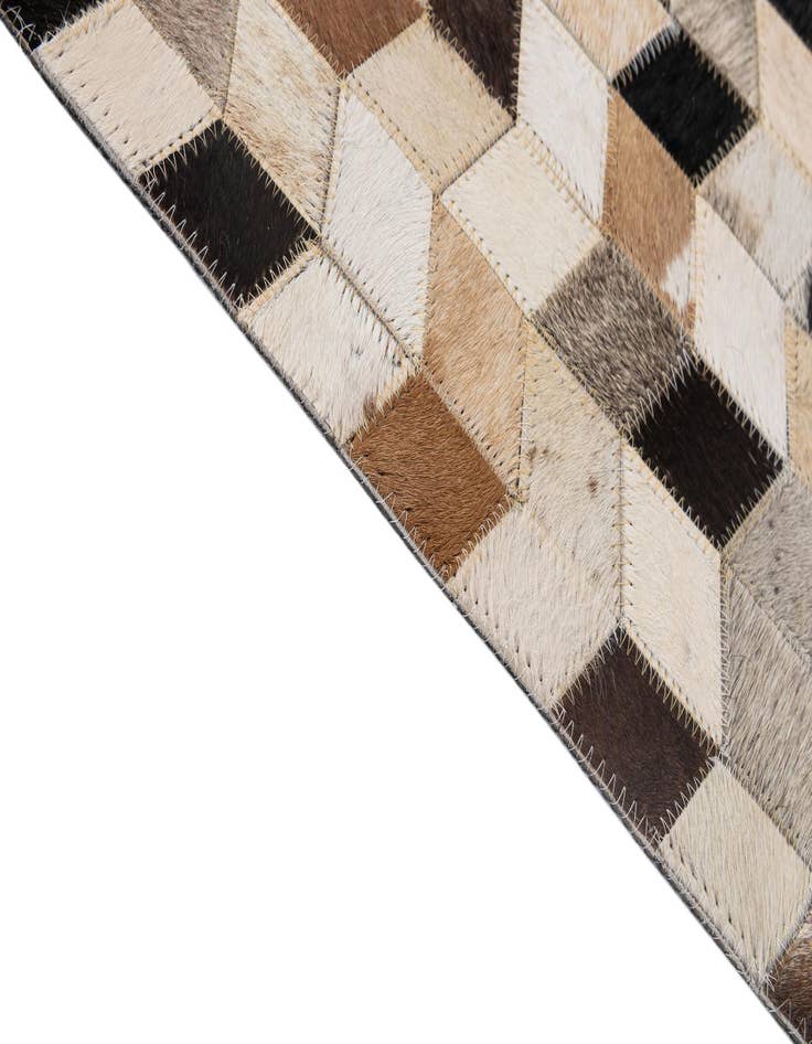 Detail image of  5' x 7' 11 Cowhide - Patchwork Rug
