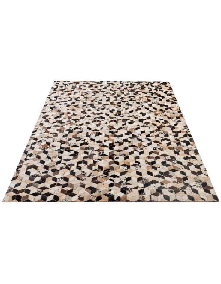 Detail image of  5' 1 x 7' 10 Cowhide - Patchwork Rug