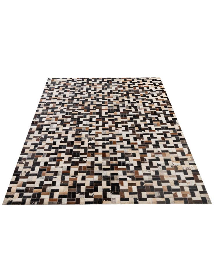 Detail image of  5' x 8' Cowhide - Patchwork Rug