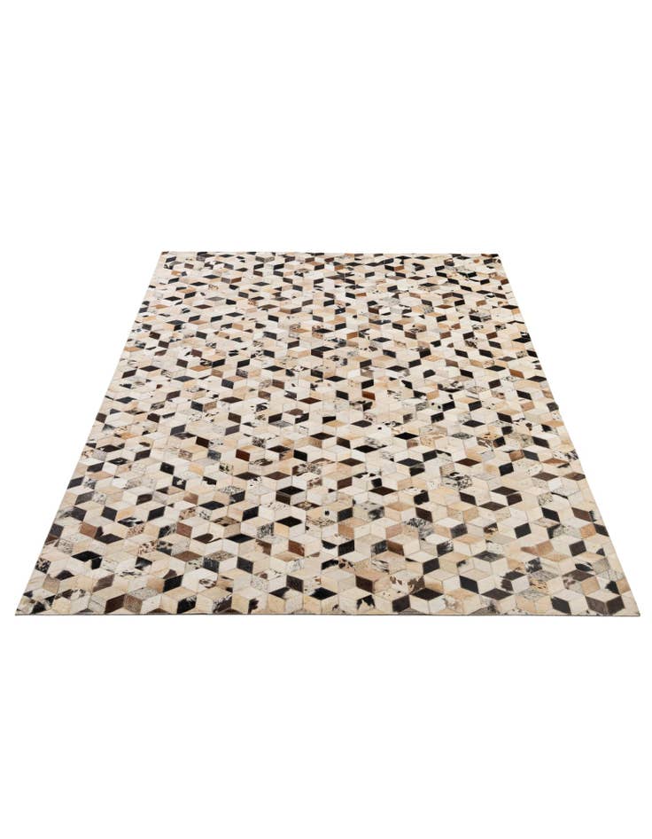 Detail image of  5' 1 x 7' 11 Cowhide - Patchwork Rug