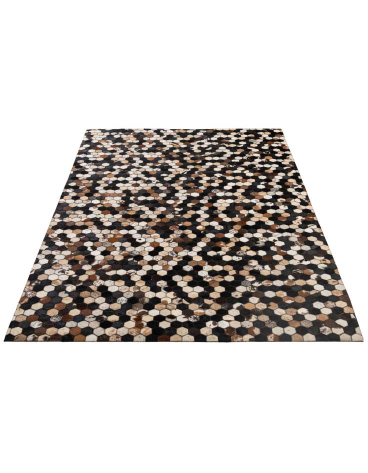 Detail image of  5' 2 x 8' 1 Cowhide - Patchwork Rug