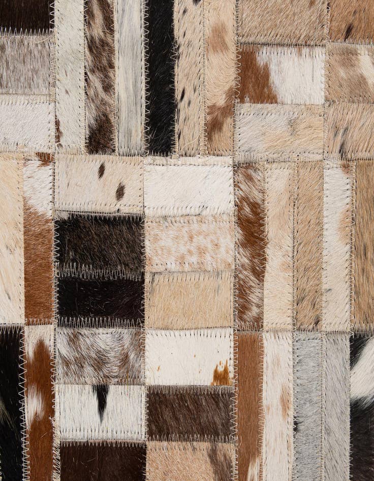 Detail image of  5' x 7' 11 Cowhide - Patchwork Rug