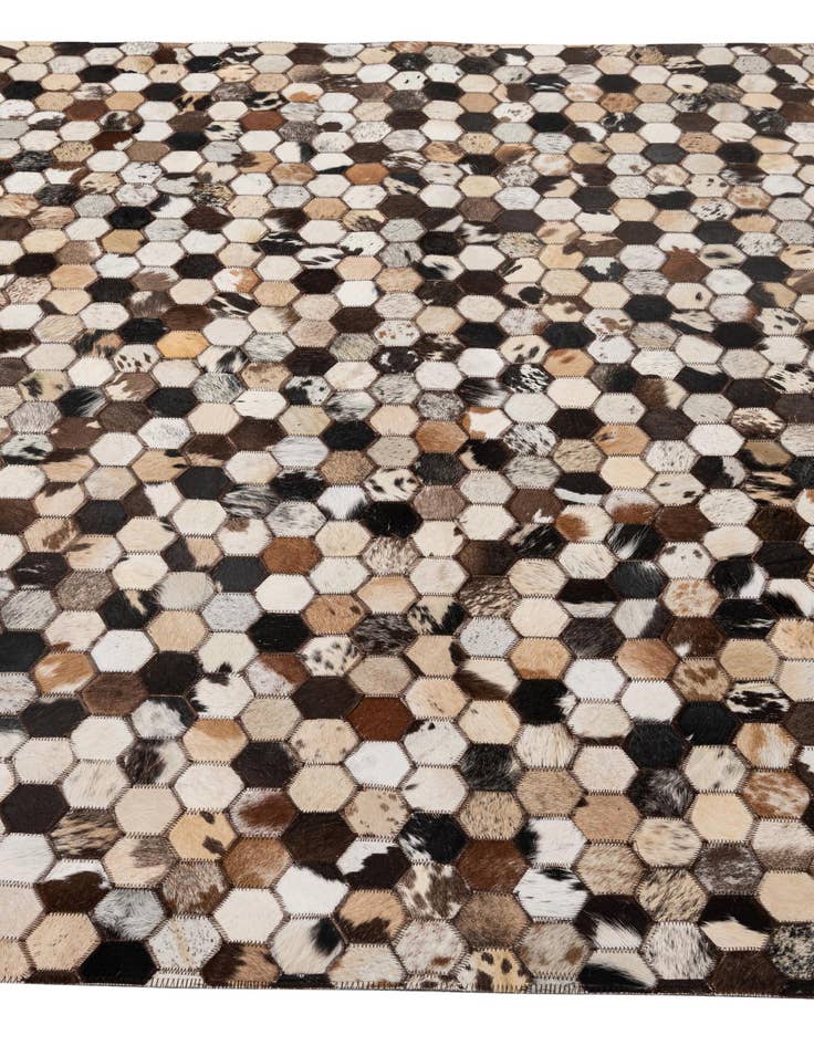 Detail image of  5' x 7' 10 Cowhide - Patchwork Rug