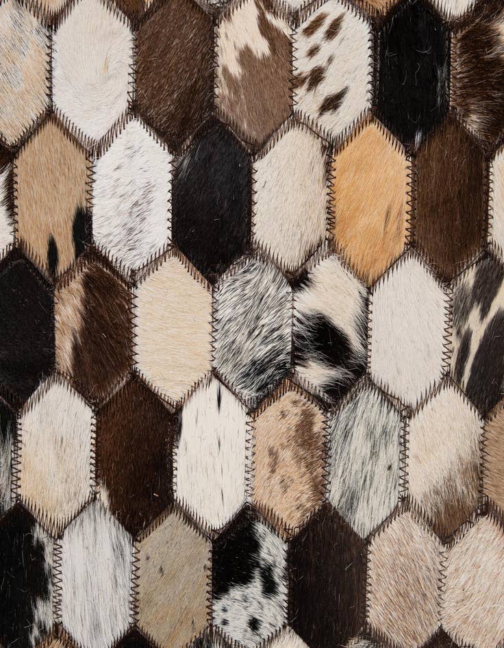 Detail image of  5' x 7' 10 Cowhide - Patchwork Rug