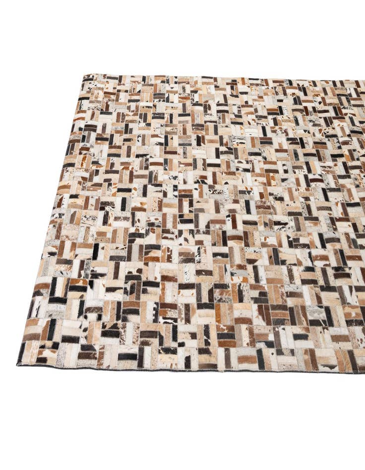 Detail image of  5' 1 x 8' 1 Cowhide - Patchwork Rug