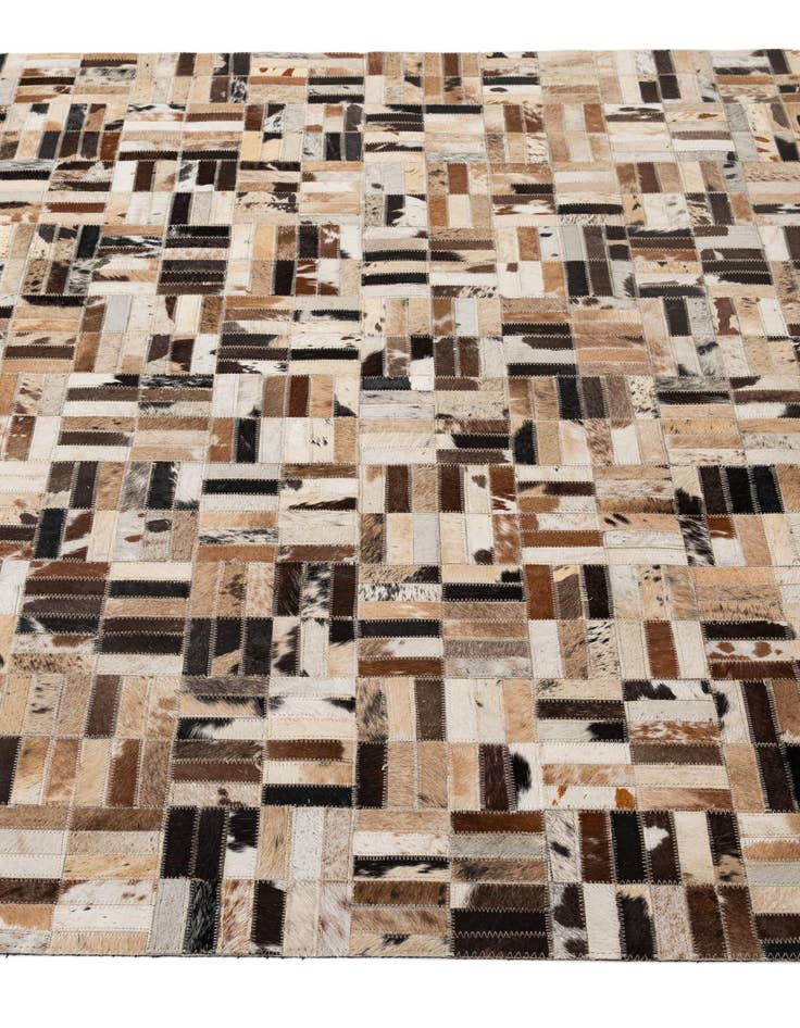 Detail image of  5' x 7' 11 Cowhide - Patchwork Rug