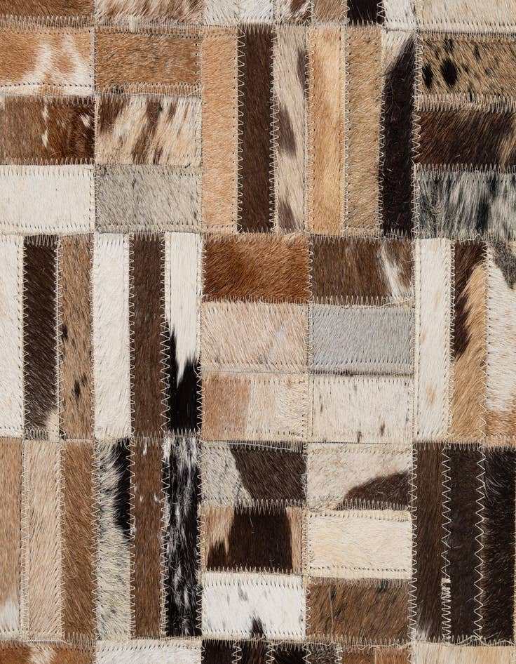 Detail image of  5' x 7' 11 Cowhide - Patchwork Rug
