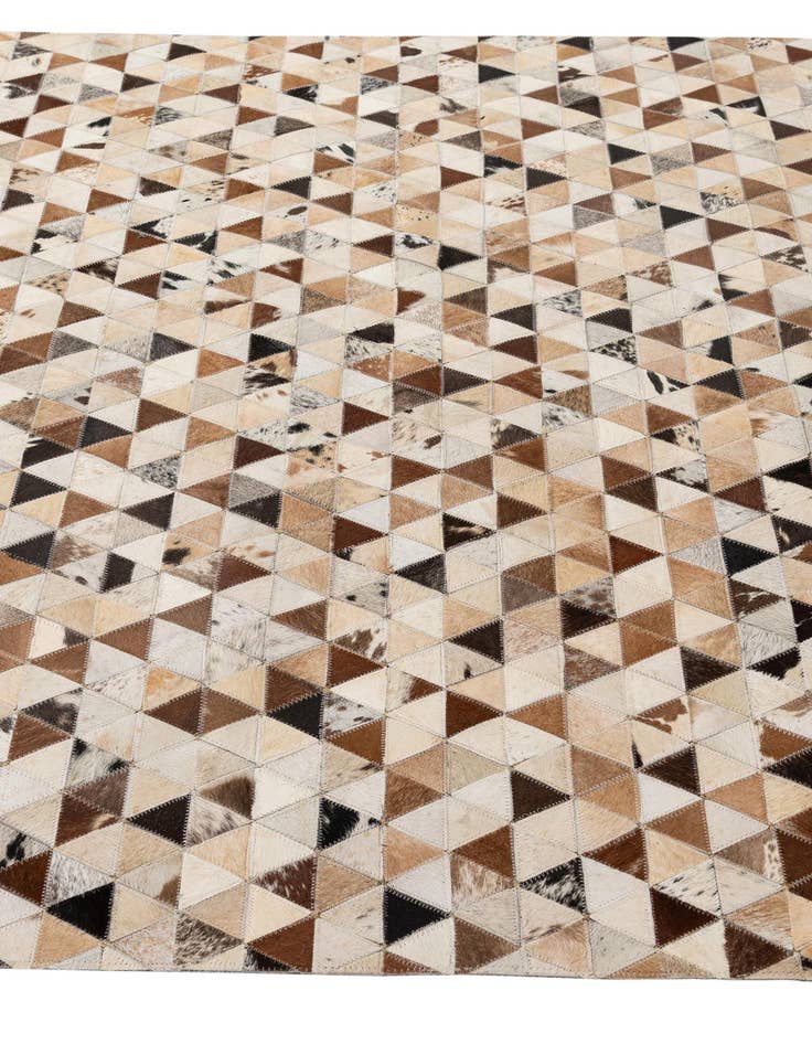 Detail image of  5' 1 x 7' 11 Cowhide - Patchwork Rug
