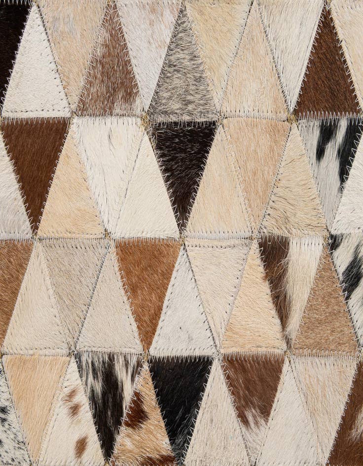 Detail image of  5' 1 x 7' 11 Cowhide - Patchwork Rug