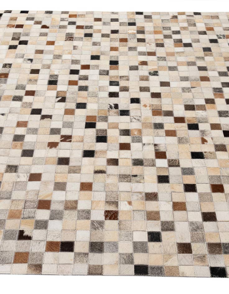 Detail image of  5' 1 x 7' 11 Cowhide - Patchwork Rug