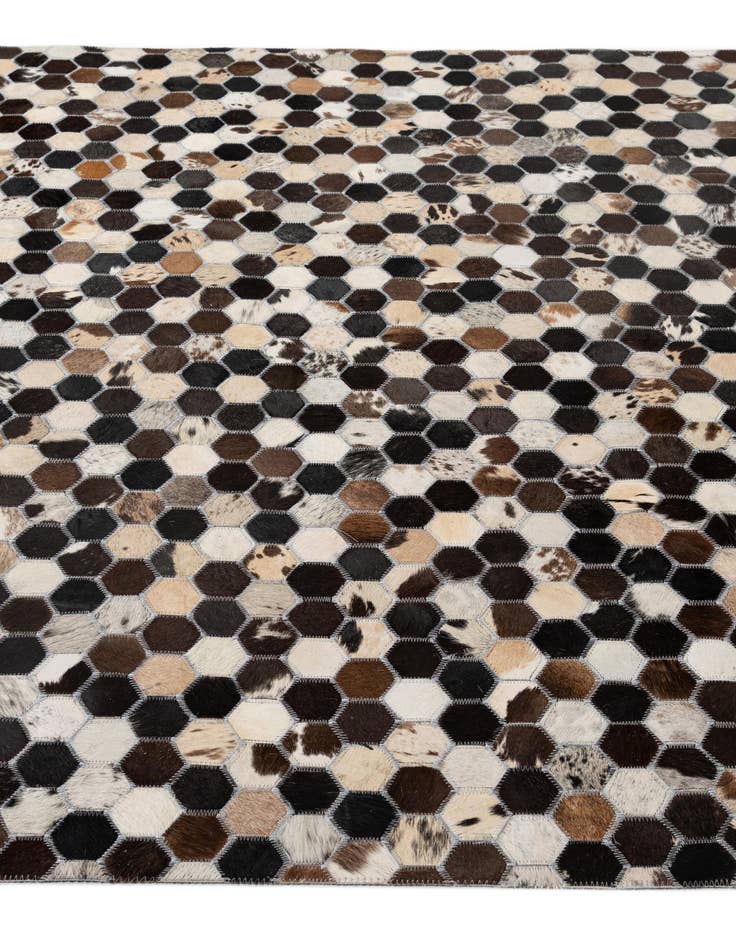 Detail image of  5' 1 x 8' Cowhide - Patchwork Rug