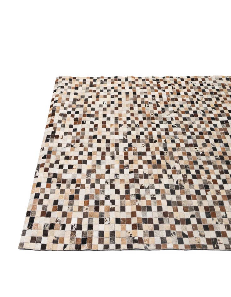 Detail image of  5' 1 x 7' 10 Cowhide - Patchwork Rug