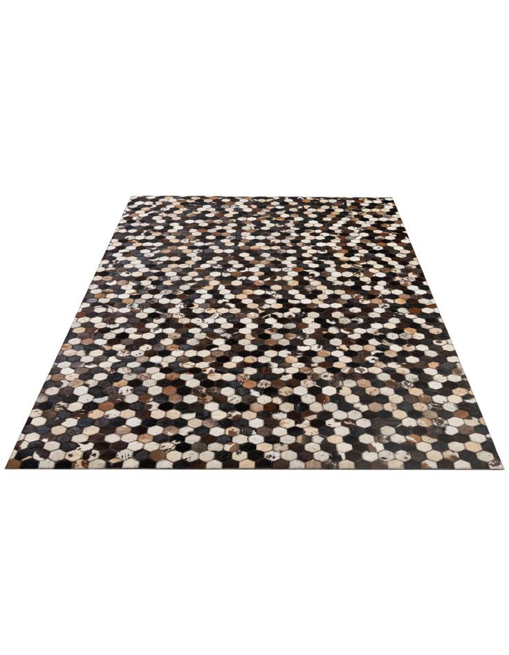 Detail image of  5' 1 x 8' Cowhide - Patchwork Rug