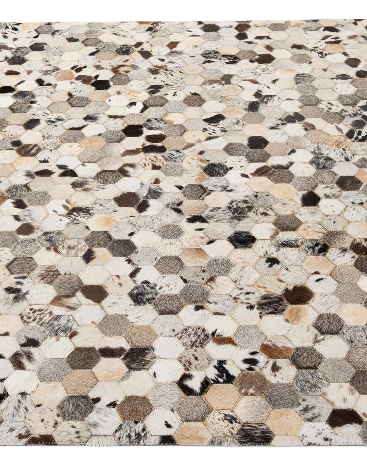 Detail image of  5' x 7' 11 Cowhide - Patchwork Rug