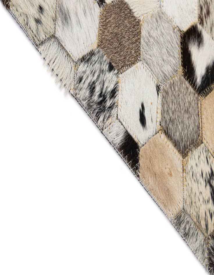 Detail image of  5' x 7' 11 Cowhide - Patchwork Rug