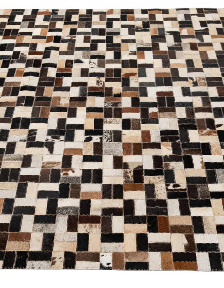 Detail image of  5' x 7' 11 Cowhide - Patchwork Rug