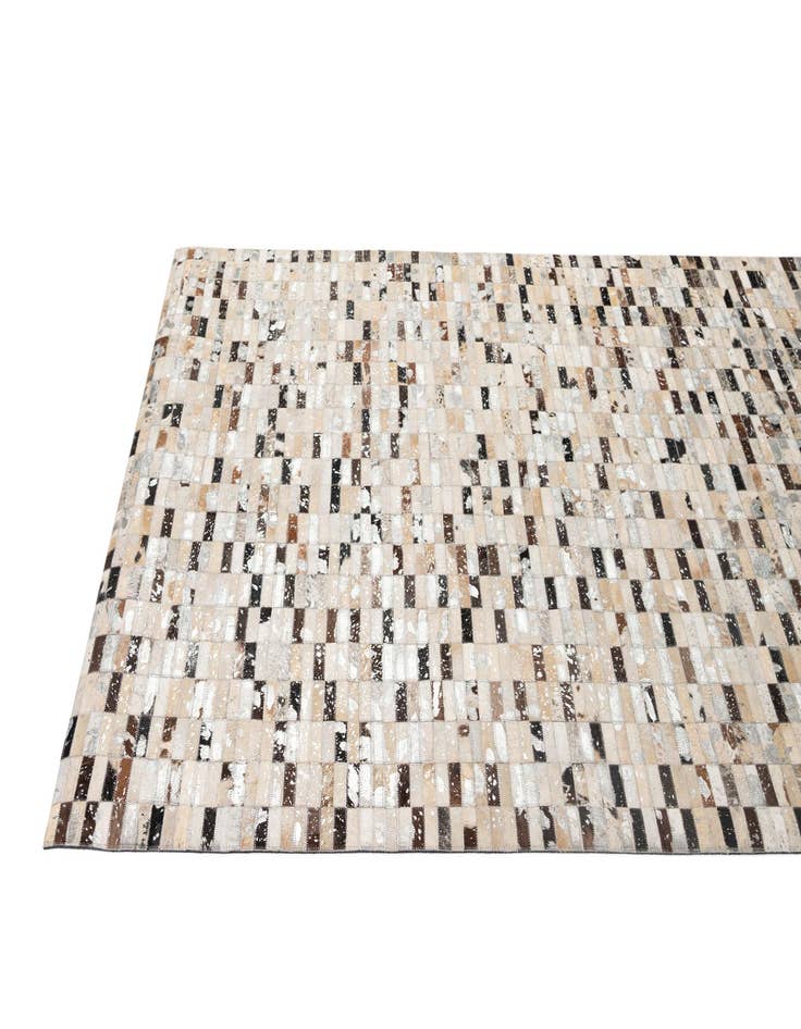 Detail image of  5' 2 x 7' 11 Cowhide - Patchwork Rug