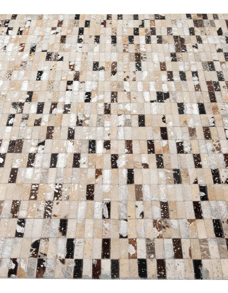 Detail image of  5' 2 x 7' 11 Cowhide - Patchwork Rug