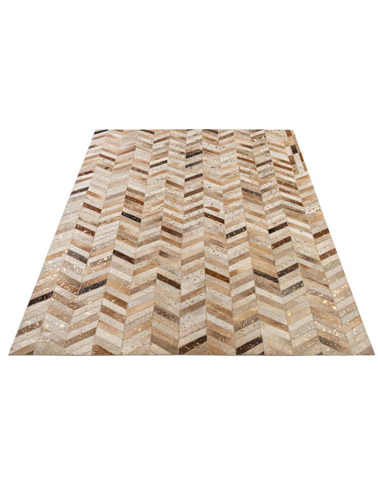 Detail image of  5' 1 x 8' Cowhide - Patchwork Rug