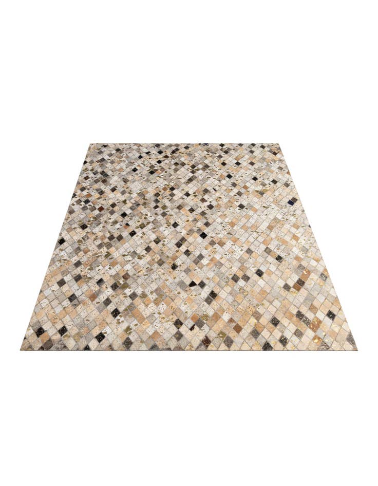 Detail image of  5' 1 x 7' 9 Cowhide - Patchwork Rug