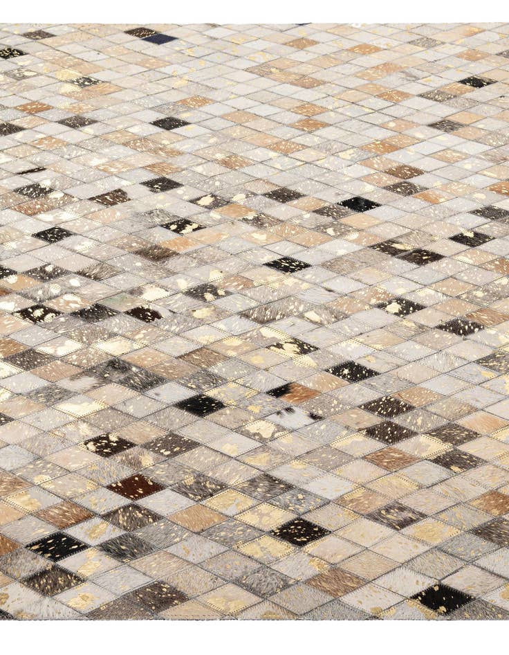 Detail image of  5' 1 x 7' 9 Cowhide - Patchwork Rug