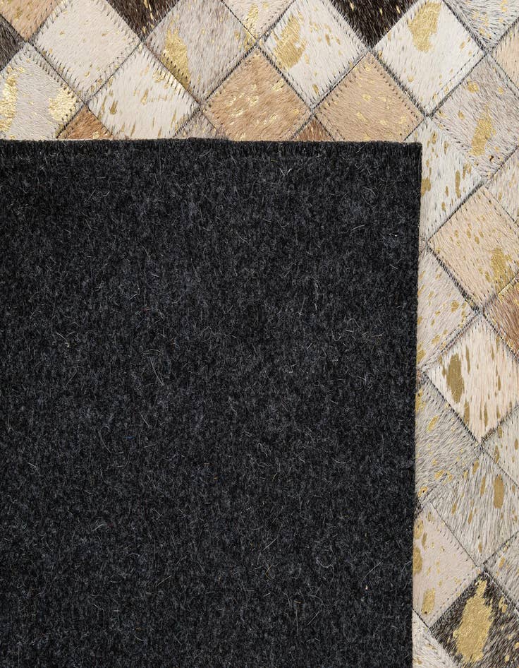 Detail image of  5' 1 x 7' 9 Cowhide - Patchwork Rug