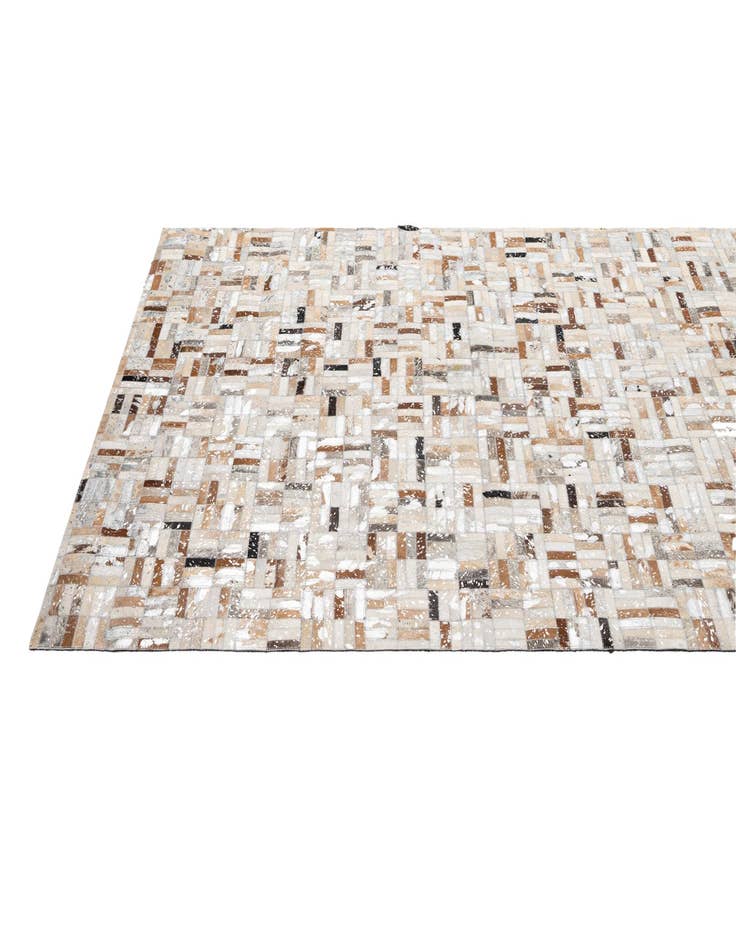 Detail image of  5' 2 x 8' 1 Cowhide - Patchwork Rug