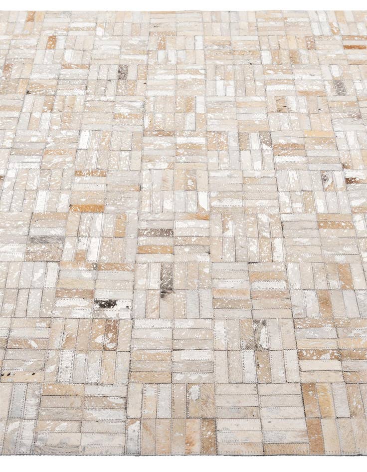 Detail image of  5' 1 x 7' 10 Cowhide - Patchwork Rug