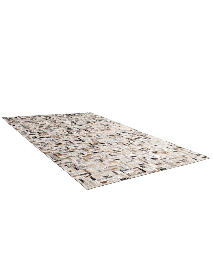 Detail image of  5' 1 x 7' 11 Cowhide - Patchwork Rug