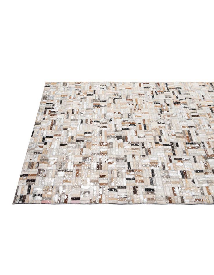 Detail image of  5' 1 x 7' 11 Cowhide - Patchwork Rug
