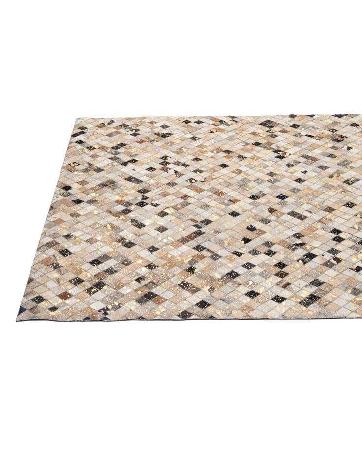 Detail image of  5' 1 x 7' 11 Cowhide - Patchwork Rug