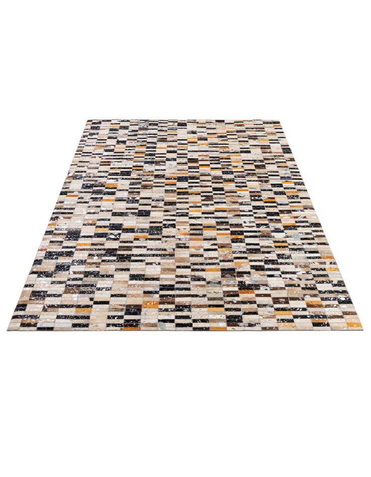 Detail image of  5' 2 x 8' 1 Cowhide - Patchwork Rug