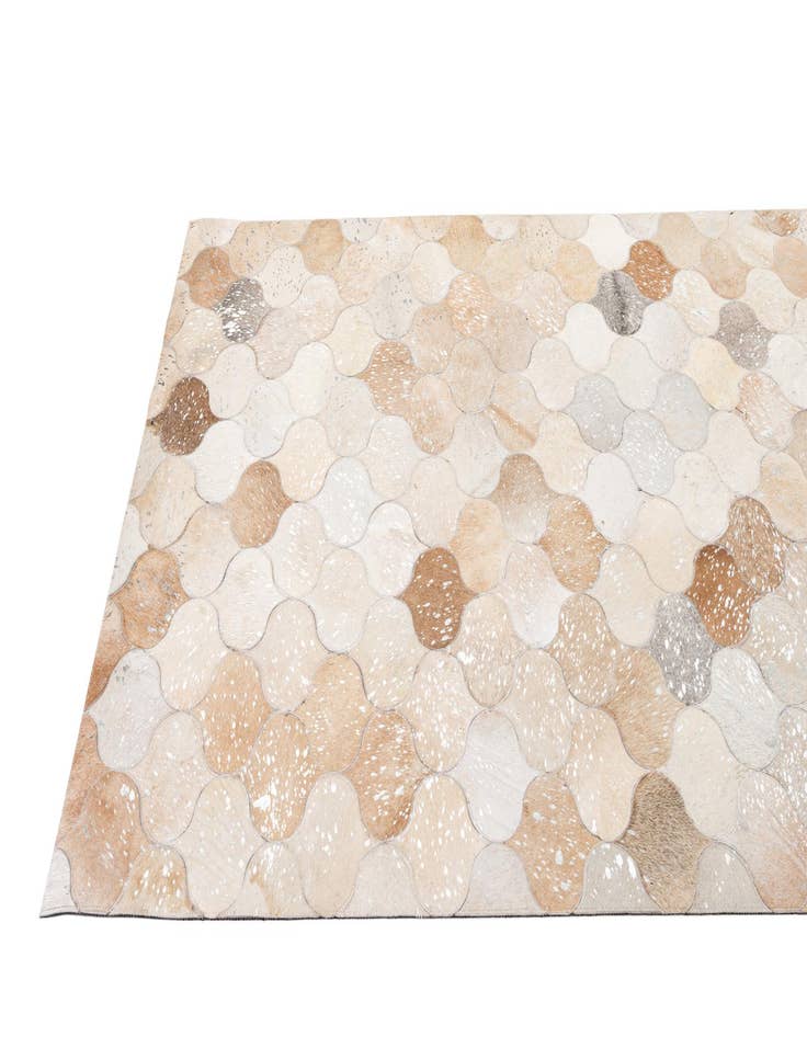 Detail image of  5' 1 x 8' 4 Cowhide - Patchwork Rug