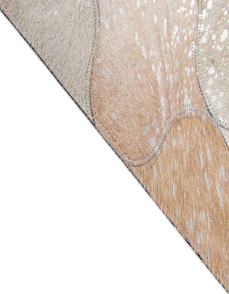 Detail image of  5' 1 x 8' 4 Cowhide - Patchwork Rug