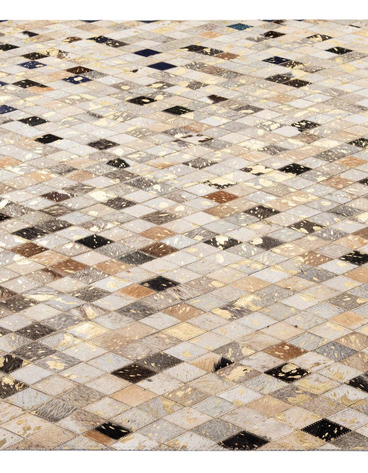 Detail image of  5' 1 x 8' 1 Cowhide - Patchwork Rug
