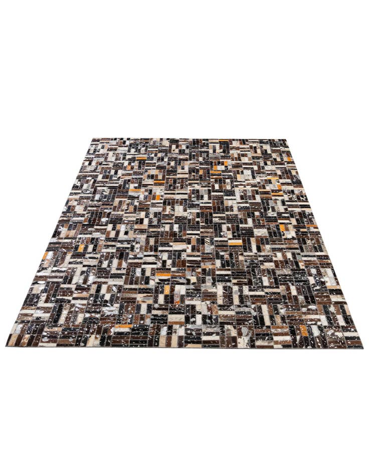 Detail image of  4' 11 x 7' 10 Cowhide - Patchwork Rug