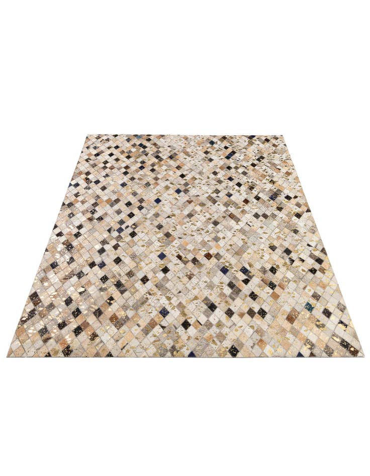 Detail image of  5' 1 x 8' 1 Cowhide - Patchwork Rug