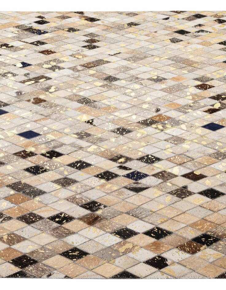 Detail image of  5' 1 x 8' 1 Cowhide - Patchwork Rug