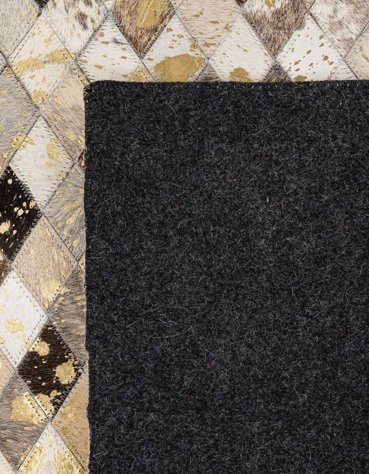 Detail image of  5' 1 x 8' 1 Cowhide - Patchwork Rug