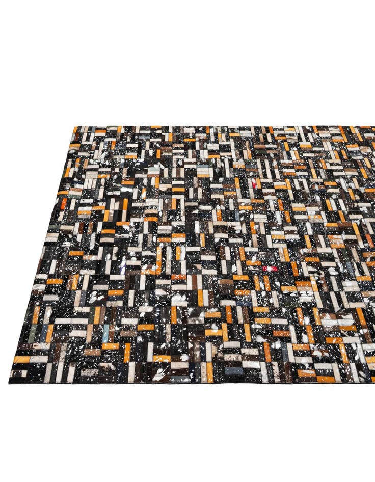 Detail image of  5' 1 x 8' 3 Cowhide - Patchwork Rug
