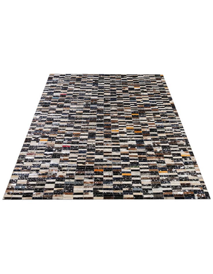Detail image of  5' 1 x 8' Cowhide - Patchwork Rug