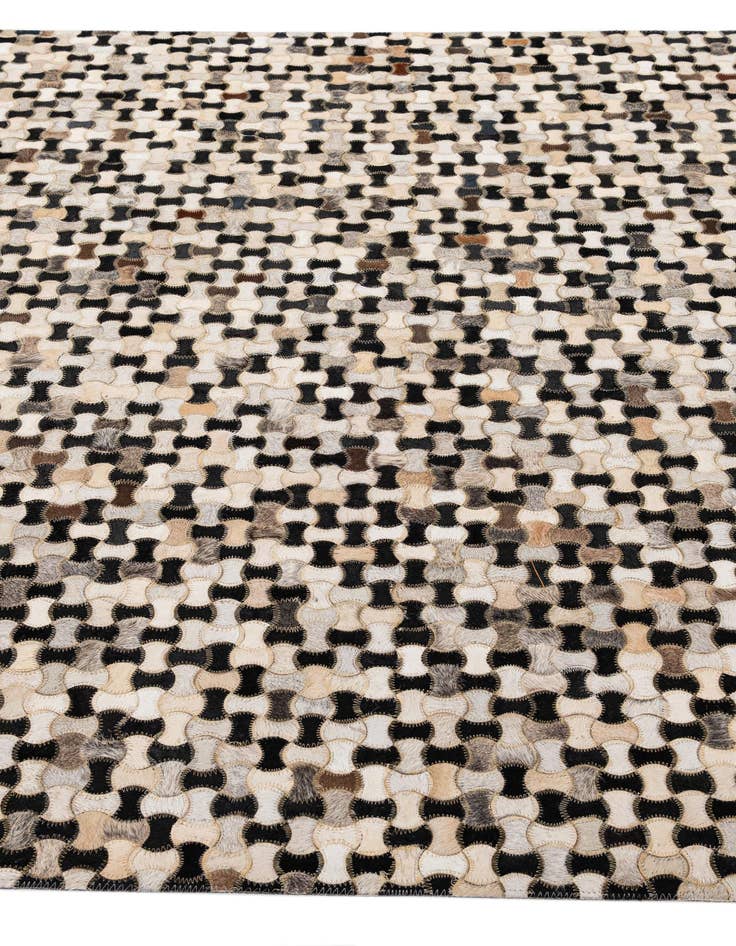 Detail image of  5' 1 x 8' 1 Cowhide - Patchwork Rug