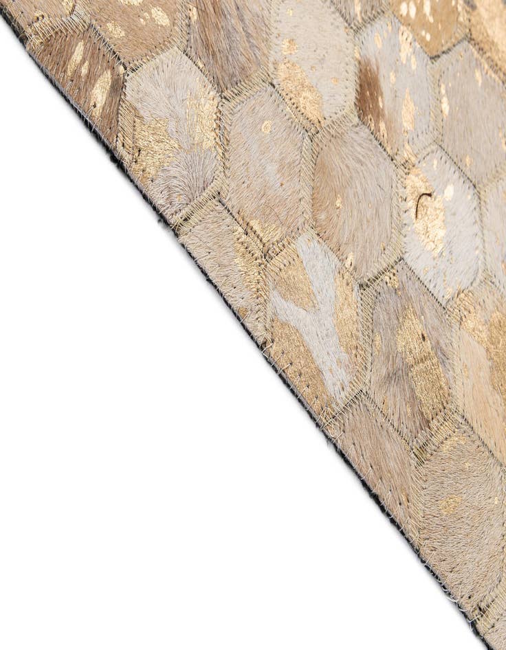 Detail image of  5' 2 x 8' 2 Cowhide - Patchwork Rug