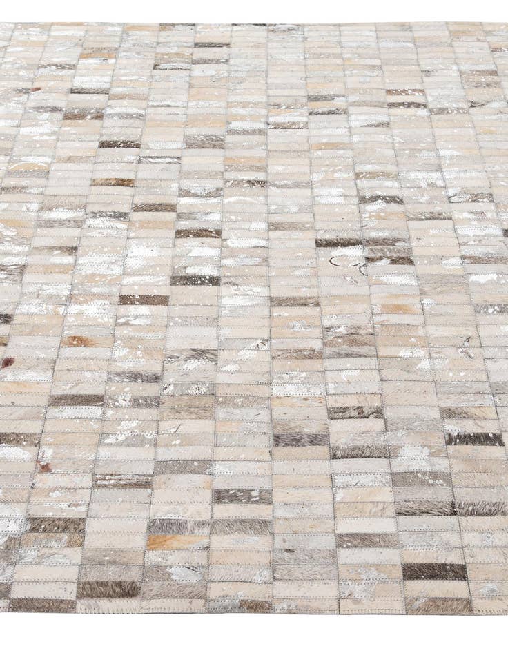 Detail image of  5' 3 x 8' 3 Cowhide - Patchwork Rug