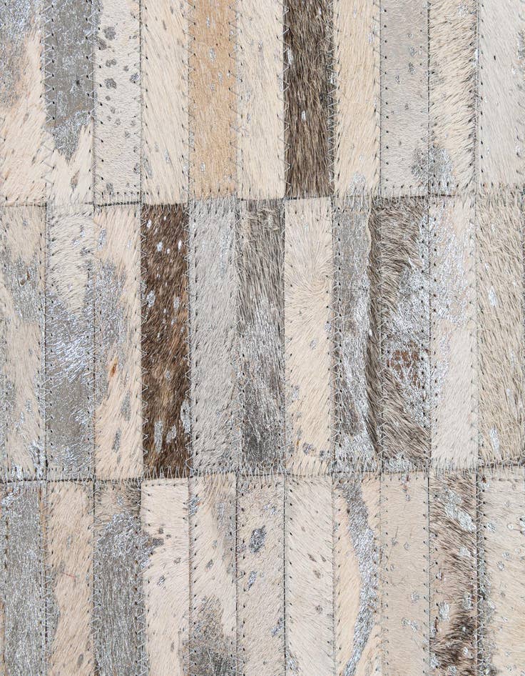 Detail image of  5' 3 x 8' 3 Cowhide - Patchwork Rug